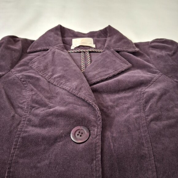 Vintage Costa Blanca Purple Cotton Corduroy Utility Blazer Jacket Sz M  Casual - Picture 8 of 15